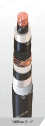 Power cable with copper conductors insulated with cross-linked polyethylene for voltage 6, 10, 15, 20, 35 kV of PvBP2gzh grade a