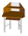 Single computer desk