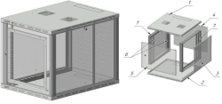 Telecommunication cabinet ??-?-12U-600x600x800-?G