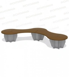 Modular bench (plywood) Romana 302.33.01