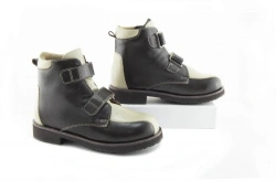 Orthopaedic footwear with complex apparatus without insulated lining for children: half boots