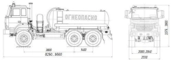 Tank truck for oil and gas condensate collection AKN/AKNS 4680L9 on URAL chassis 5557-4151-78, 5557-4151-80,5557-4151-82