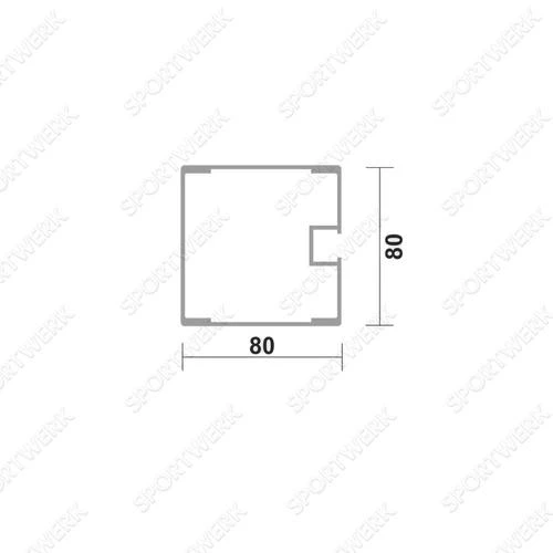 Aluminum Folding Handball Goals 3x2x0.6m for Wall Mounting