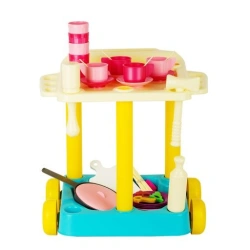 Serving table with a set of children's dishes in a bag 48pr.