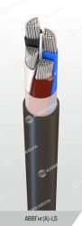 Power cable with aluminium conductors, insulation made of polyvinylchloride plasticate of reduced fire hazard, for rated voltage
