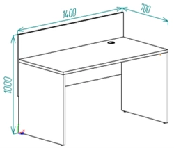 Table for client computer 1400
