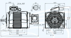 AC electric motors of 5ANK 280 series asynchronous with phase rotor, power more than 75 kW but not more than 375 kW