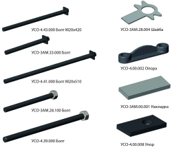 Set of assembly parts of unified detachable equipment USO-4.50.000
