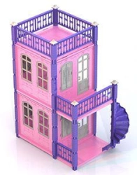 Princess Castle dolls house (2 floors) (pink)