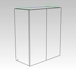 2-door hinged cupboard for crockery