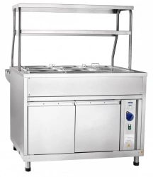 Electric kitchen marmite EMK-70KM with heated shelf (Kashir)