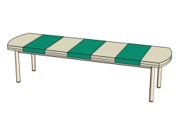 Metal-framed "Oscar" Banquette H340/ NM34