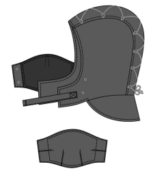 Heat-resistant helmet for protection against thermal risks of electric arc, designed for use in I-II, III climates