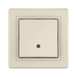 CADUCEUS ALING PRESTIGE Flush-mounted single-key change-over switch with indication 10AX, 250V~, beige, article no. 628.