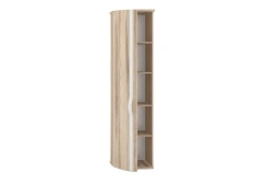 Marta LD 124.170.000 wardrobe with bent door left (White/Desira Ash M )