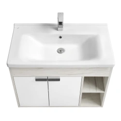 Pedestal under sink Aquaton Fly 80 white, oak kraft 1A237401FAX101.A237.4.01F.AX1.0