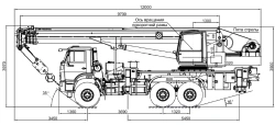 Automobile crane KS-55713-5B-4 and its modifications (using cab KS-55713.52.100-6 and its modifications) (special, autonomous) (