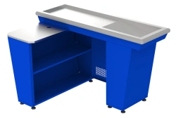Cash desk KB-1,5-1H single storage (blue) (unassembled)