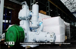 Industrial piston gas compressor