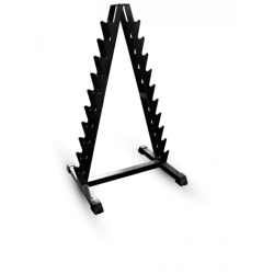 Storage rack for chrome-plated dumbbells