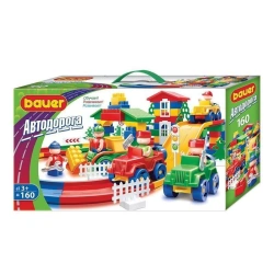 Bauer children's educational construction toy "Motorway" 160 elements in a box, item 249