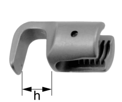 Standard hook, foot height 5.5 mm, article no. 846.202M