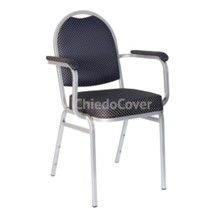 Chair with armrests Asia 20mm on metal frame