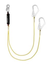 Double non-adjustable rope sling with shock absorber "aK22 fireproof", article number vnt aK22