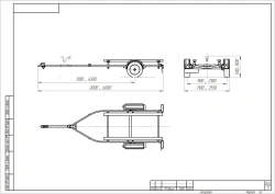 Vehicles of category O1 trailer for transporting water equipment