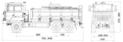 Tank truck for transportation of food liquids (technical water) ??? 4680L3-21 on chassis URAL 4320-4551-79, 4320-4551-81, 4320-4