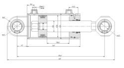 Hydraulic cylinder 1169.00.00.00.00 (100x5-100, mm), 16MPa