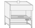 Metal table with extraction device SV-3(m)