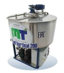 Open-type Cold Pool Vertical milk cooling plant.Main parts and units:control cabinet; tank volume.