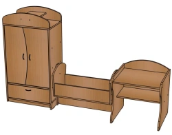 Play furniture set ''Anyuta''/ BAT13