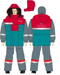 Women's suit (jacket, dungarees) for protection against low temperatures, general industrial pollution and mechanical effects (a