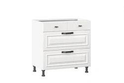 Type 4 LD.270200.000 Kitchen cabinet 800 with 3 drawers cabinet LUX (5) (White )