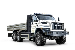 Flatbed truck Ural 4320-18 with "NEXT" cab (Possible equipment: gearbox: Fast Gear; clutch: ZF, Hammer, YUCHAI).