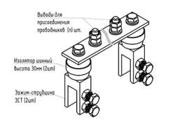 Main grounding busbar GZSH.10-430.300.8M8-ML