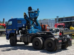 Special purpose vehicle with KMA type hydraulic loading crane on the basis of KAMAZ 43118 and its modifications 41K31N-UN