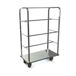 Trolley towel rack aluminium