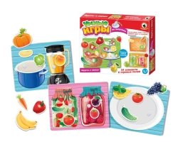 Clever Velcro games. "Fruits and Vegetables"