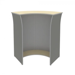 Wooden reception desk for trade enterprises of Riva series.