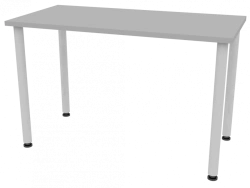 Table on round supports 1200x600x760mm (WxHxH)