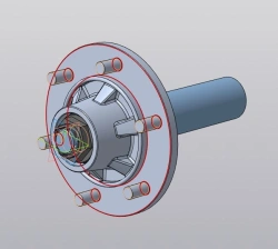 Wheel half axle PO90