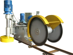 LOW-ENTRY STONE CUTTING MACHINE