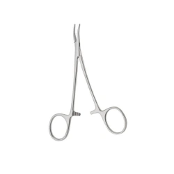 TZ-01-282-12,5 Neonatal haemostatic clamp, curved along the rib, 125 mm