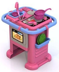 "Magical Housewife": kitchen set No. 1 (kitchen (54 cm) + utensils set)