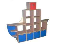 Wooden shelving unit for children model MM166
