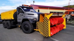 Auger-rotor snow plough SSR-1 model 7963W3 based on KAMAZ 65111-50, 65111-A5 chassis.