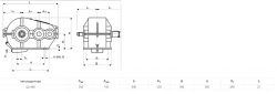 Cylindrical two-stage horizontal gearbox type ?2-400 (?,?,??)